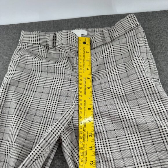 H&M Dressy Plaid Pants‎ Work, School, Preppy Mid Rise Size 4 Cotton Blend - Picture 11 of 16